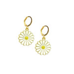 White Daisy Imitation Pearl Earrings Combo Set - Image 3