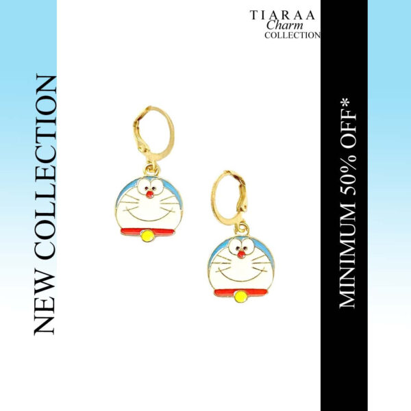 Doremon Multicolor Golden Earrings