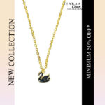 Black Swan Golden Charm Necklace