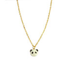 Black & White Panda Golden Charm Necklace - Image 2
