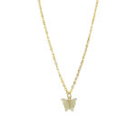 Grey Butterfly Pendant Charm Necklace - Image 2