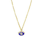 Blue Evil Eye Pendant Charm Necklace - Image 2