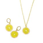 Orange Pendant Charm Necklace - Image 2