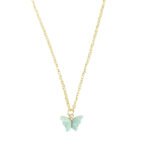 Blue Butterfly Pendant Charm Necklace - Image 2