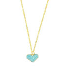 Blue Heart Chain Charm Pendant - Image 2