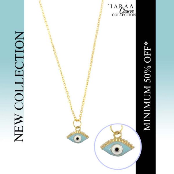 Blue Evil Eye Pendant Charm Necklace