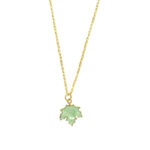 Blue Leaf Pendant Charm Necklace - Image 2