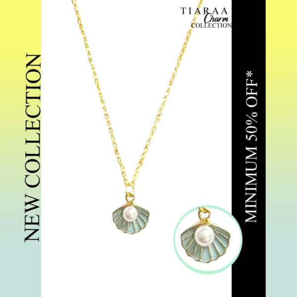 Blue Shell Pearl Charm Pendant