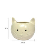 White Cat Ceramic Planter Pot Without Plant - Image 3
