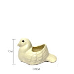 White Bird Ceramic Planter Pot Without Plant - Image 2