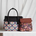 Kovil Blue & Paisley Print - SAK Satchel & Flap Sling Bag Combo