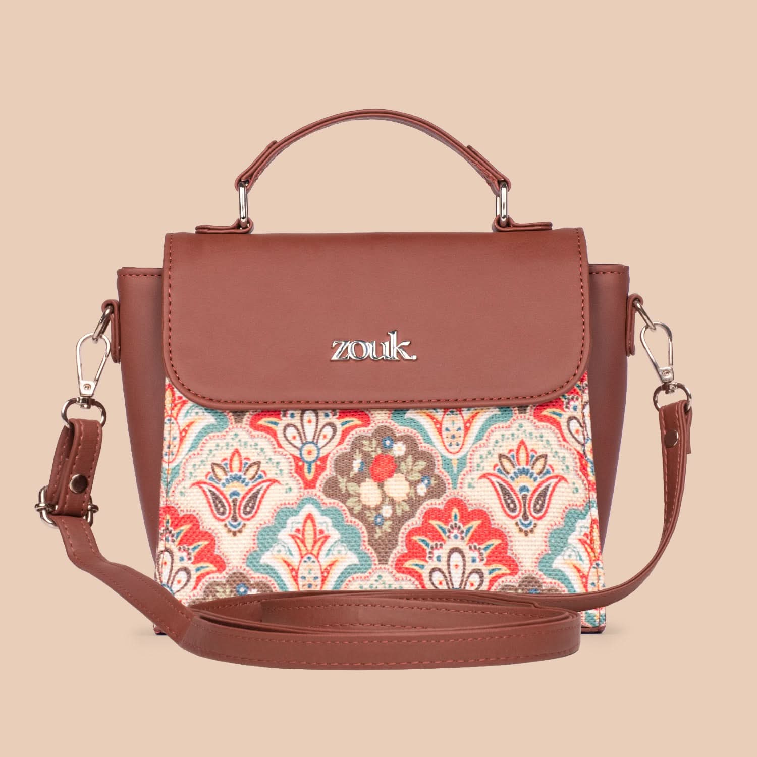 Untitled-1_0018s_0011_Layer98.jpg Mughal Art Multicolor Statement Sling Bag - Image 1