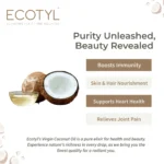 Ecotyl Organic Cold‑Pressed Virgin Coconut Oil – Pure & Natural 500 ml - Image 2