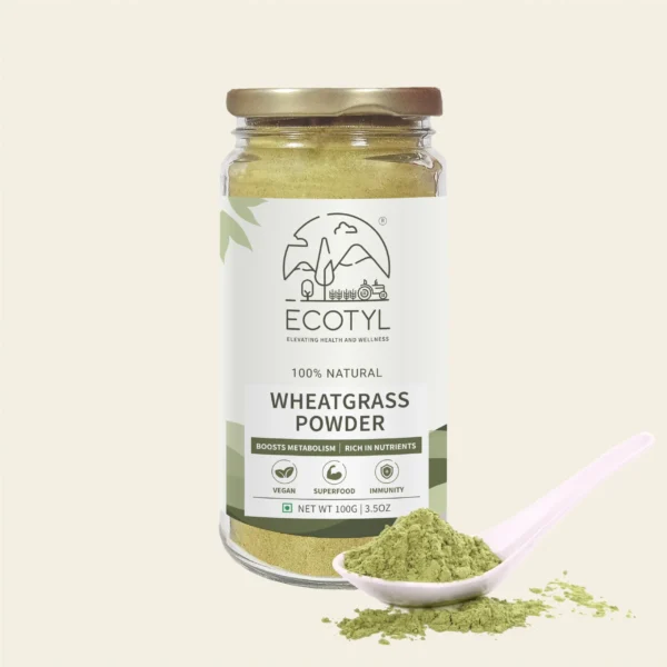Ecotyl Organic Wheatgrass Powder – 100 g Superfood for Detox & Immunity