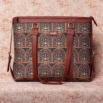 Royal Indian Peacock Motif Women's Office Bag - Image 3