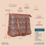 Royal Indian Peacock Motif Women's Office Bag - Image 5