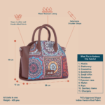 Konkona City Satchel Bag - Multicolor Mandala Print - Image 5