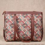 Mughal Art Multicolor and Jaipur Fresco - Office Bag & Chain Wallet Combo - Image 3