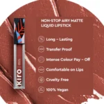 Non-stop Airy Matte Liquid Lip - Nutmeg Nude 12 (5 ml) - Image 6
