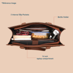 Royal Indian Peacock Motif Statement Business Bag - Image 7