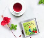 The Tea Shore Hibiscus Mint Green Tea | 20 Pyramid Tea Bags | Whole Green Tea | No Dust | No Artificial flavour or Colour | Pack of 20 - Image 5