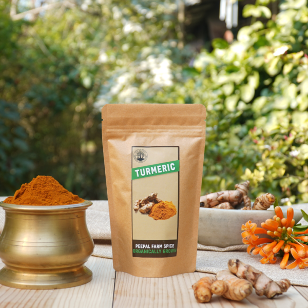 Organically Grown Turmeric (80 g), Farm Grown, High in Curcumin