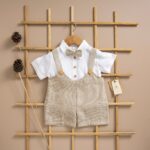 Poshaak Cotton Linen Romper Set