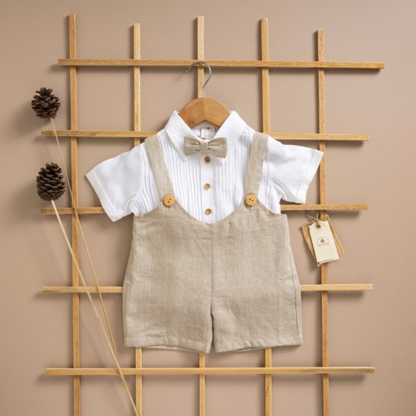 Poshaak Cotton Linen Romper Set
