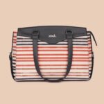 Qutub Stripes & Ikat GreRe - Women's Work Bag & Flap Sling Bag Combo