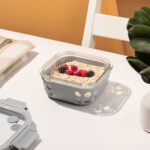 Set of 2 Grey GlassUp ( 500ml ) Lunch Box with Bag & Bottle - Image 3