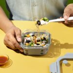 Set of 2 Grey GlassUp ( 500ml ) Lunch Box with Bag & Bottle - Image 7