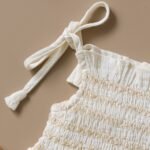 Poshaak Smocked Embroidery Baby Girl Bodysuit - Off-White - Image 3