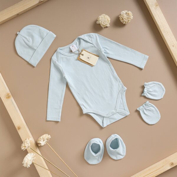 Baby Forest Poshaak Baby Bodysuit Set – Morning Mist Organic Cotton