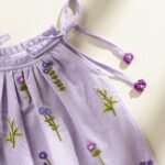 Poshaak Hand Embroidered Gather Top with Underpants - Lavender - Image 4