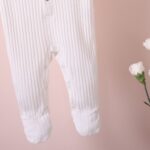 Poshaak Baby Overall Romper Set - Pearl White - Image 5
