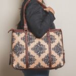Mughal Motif - Women's Office Bag & Chain Wallet Combo - Image 4