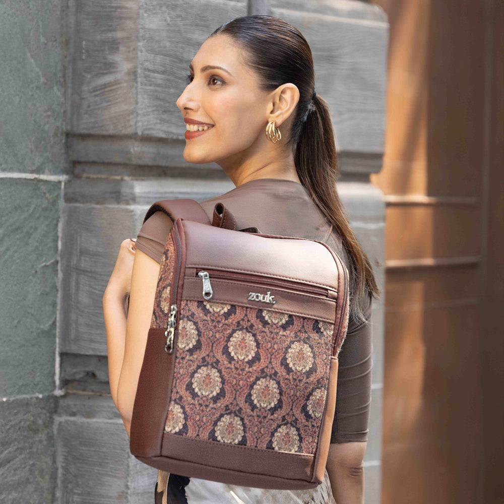 Amalia_Daypack_5_591505f1-da54-4163-a9a1-e564ad05ea9f.jpg Jodhpur Damask Amalia Daypack - Image 1