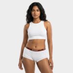Cotton Stretch Boy Shorts - Blanc - Image 2