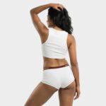 Cotton Stretch Boy Shorts - Blanc - Image 3