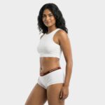 Cotton Stretch Boy Shorts - Blanc - Image 4