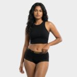 Cotton Stretch Boy Shorts - Noir - Image 2