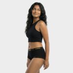 Cotton Stretch Boy Shorts - Noir - Image 3