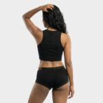 Cotton Stretch Boy Shorts - Noir - Image 4