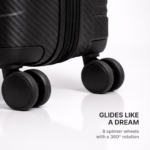 Black Aira Trolley Bag Combo - Set of 3 (Cabin & Medium & Large) - Image 9