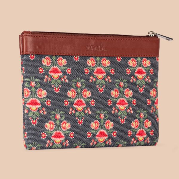 Mughal Garden Print Cosmetic Pouch