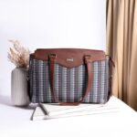 Bombay Houndstooth Women's Work Bag Brown