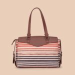 Qutub Stripes Women's Work Bag Brown - Image 4
