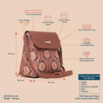 Jodhpur Damask Flap Sling Bag - Image 4