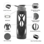 Borosilicate Glass Bottle Duo with Protective Silicone Sleeve, 750 ml - Image 2