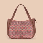 Gwalior Weaves & Royal Indian Peacock Motif - Luna Handbag & Chain Wallet Combo - Image 2